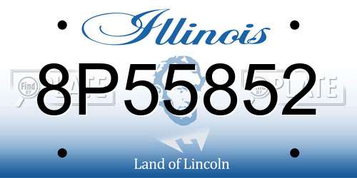 8P55852 Illinois License Plate