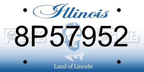 8P57952 Illinois License Plate