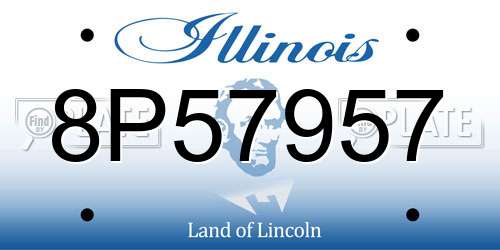 8P57957 Illinois License Plate