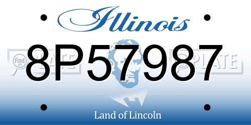 8P57987 Illinois License Plate