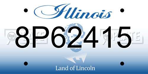 8P62415 Illinois License Plate