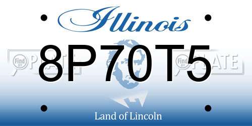 8P70T5 Illinois License Plate