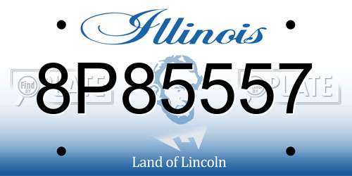 8P85557 Illinois License Plate