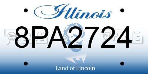 8PA2724 Illinois License Plate