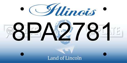 8PA2781 Illinois License Plate