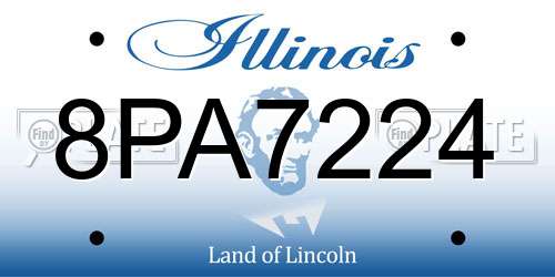 8PA7224 Illinois License Plate