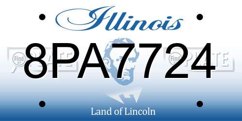 8PA7724 Illinois License Plate