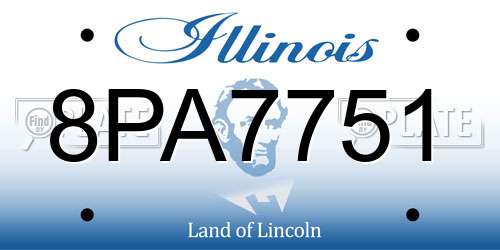 8PA7751 Illinois License Plate