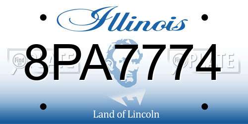 8PA7774 Illinois License Plate