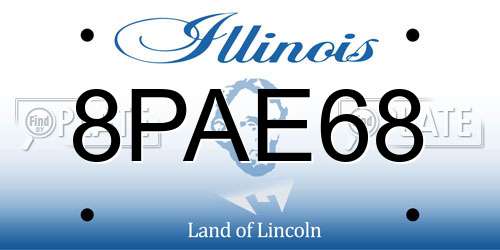 8PAE68 Illinois License Plate
