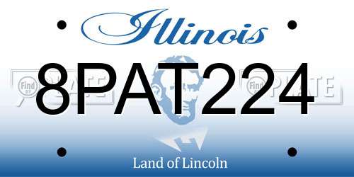 8PAT224 Illinois License Plate