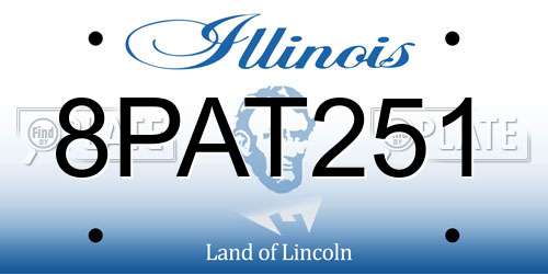 8PAT251 Illinois License Plate