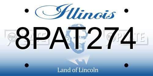 8PAT274 Illinois License Plate