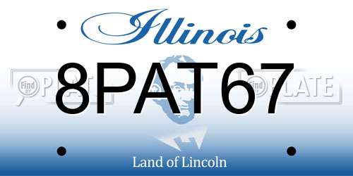 8PAT67 Illinois License Plate