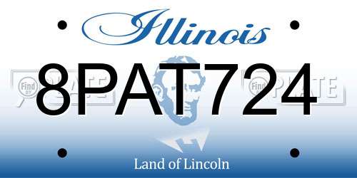 8PAT724 Illinois License Plate