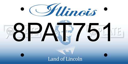 8PAT751 Illinois License Plate