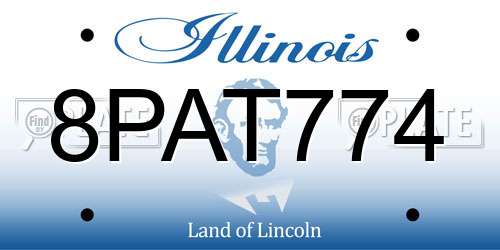 8PAT774 Illinois License Plate