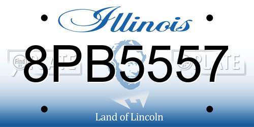 8PB5557 Illinois License Plate
