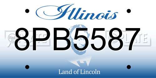 8PB5587 Illinois License Plate