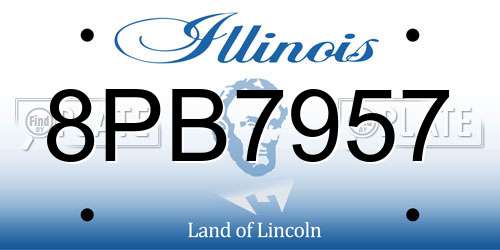 8PB7957 Illinois License Plate