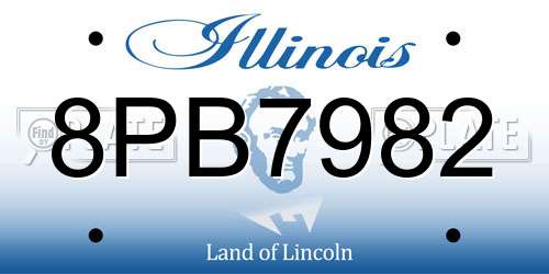 8PB7982 Illinois License Plate