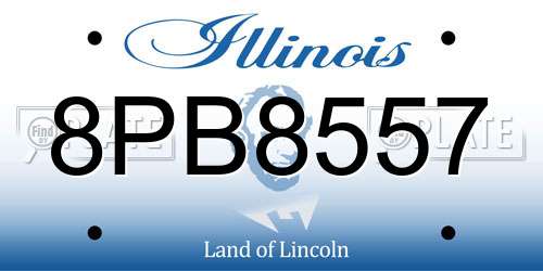 8PB8557 Illinois License Plate