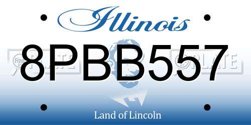 8PBB557 Illinois License Plate