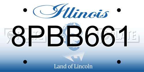 8PBB661 Illinois License Plate