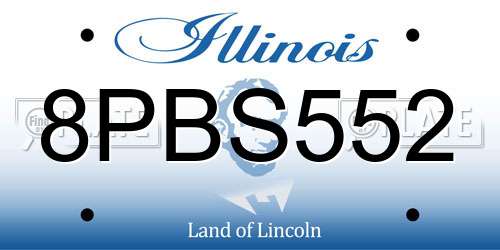 8PBS552 Illinois License Plate
