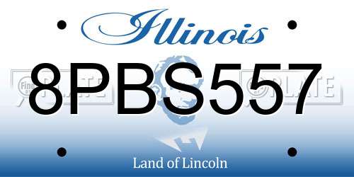 8PBS557 Illinois License Plate