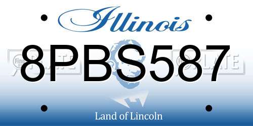 8PBS587 Illinois License Plate