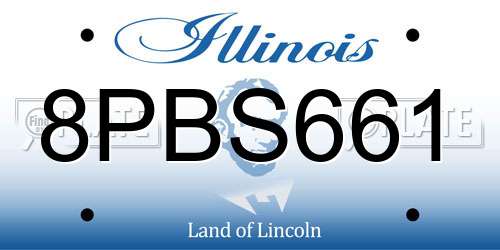 8PBS661 Illinois License Plate