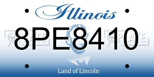 8PE8410 Illinois License Plate
