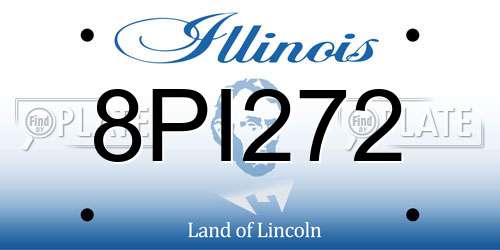 8PI272 Illinois License Plate