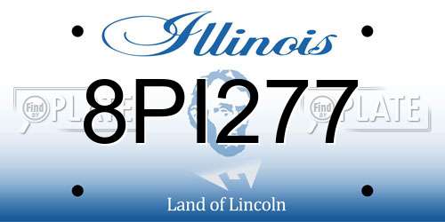 8PI277 Illinois License Plate