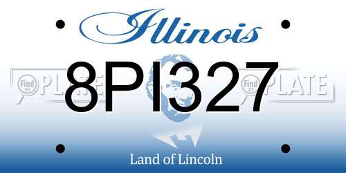 8PI327 Illinois License Plate