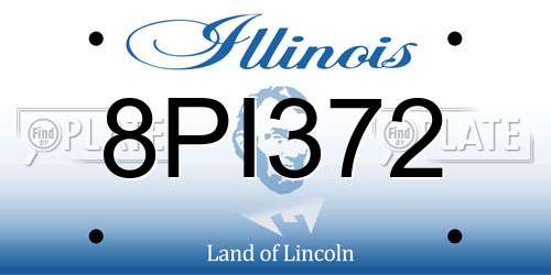 8PI372 Illinois License Plate