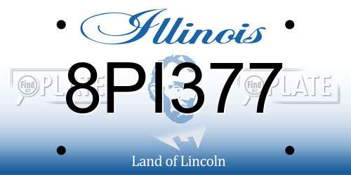 8PI377 Illinois License Plate