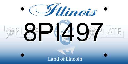 8PI497 Illinois License Plate