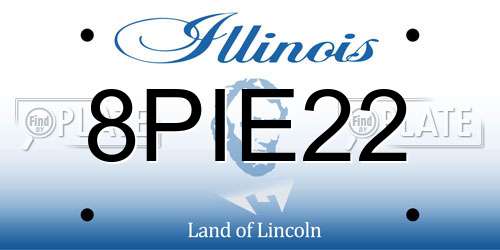 8PIE22 Illinois License Plate