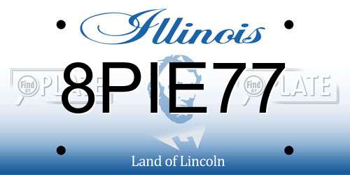 8PIE77 Illinois License Plate