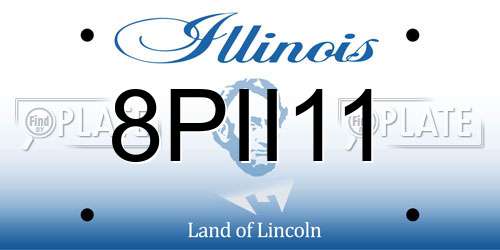 8PII11 Illinois License Plate