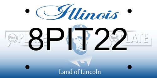 8PIT22 Illinois License Plate
