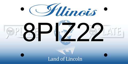8PIZ22 Illinois License Plate