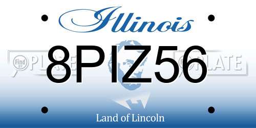 8PIZ56 Illinois License Plate
