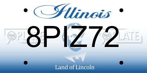 8PIZ72 Illinois License Plate