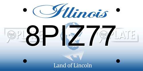 8PIZ77 Illinois License Plate