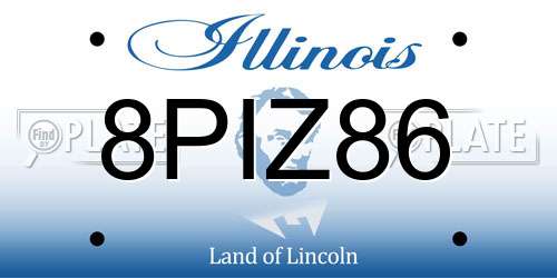8PIZ86 Illinois License Plate