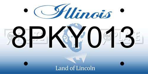 8PKY013 Illinois License Plate