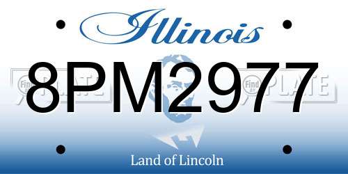 8PM2977 Illinois License Plate
